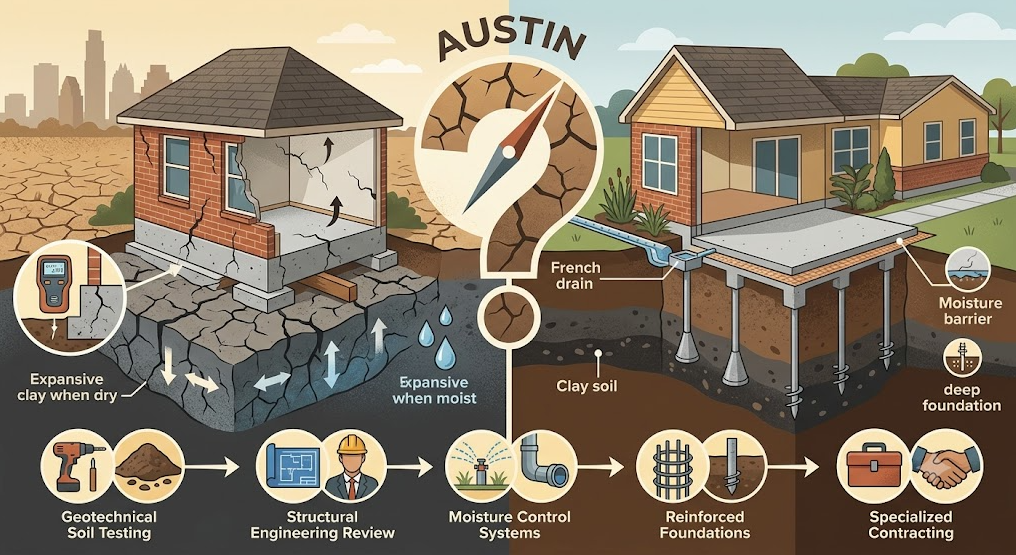 Why Austin Homes Built on Expansive Clay Soil Require a Different Remodeling Approach